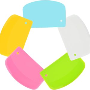 5 Pack Dough Scraper, 5.3 x 3.6 Inch