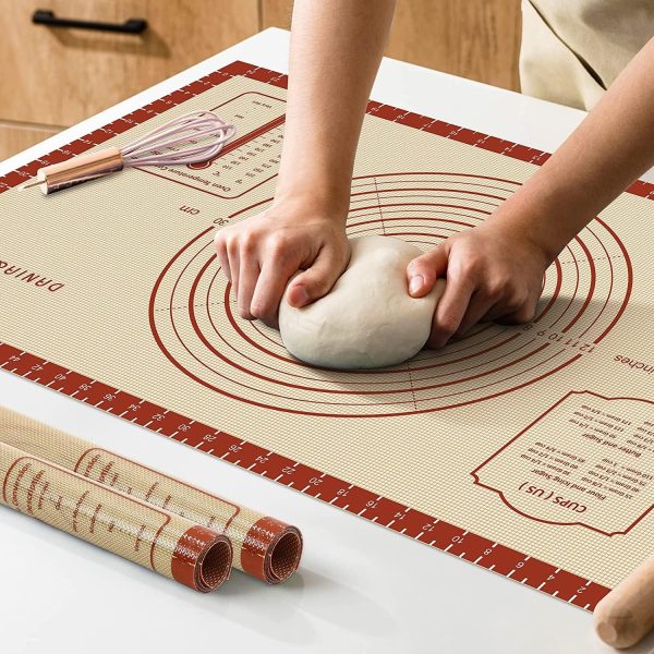 26x16 Inch Extra Thick Silicone Baking Mat with Measurements